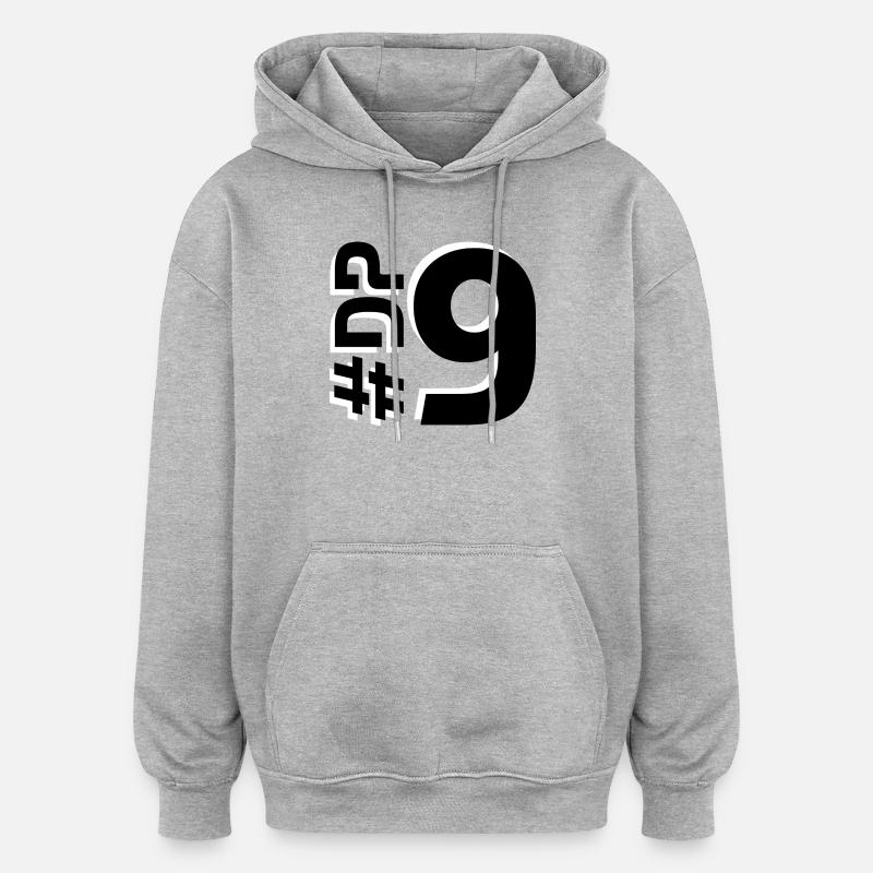 DP9 - Sweat à capuche oversize unisexe - gris chiné