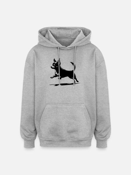 Chihuahua - Oversized Unisex Hoodie - heather grey
