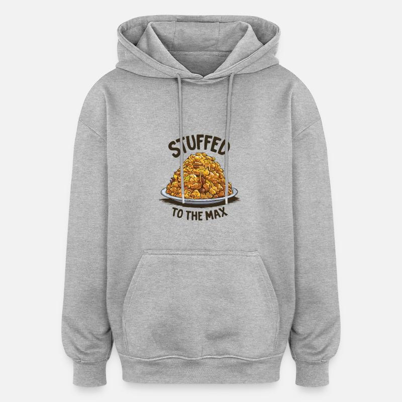 Bourré au maximum - Sweat à capuche oversize unisexe - gris chiné