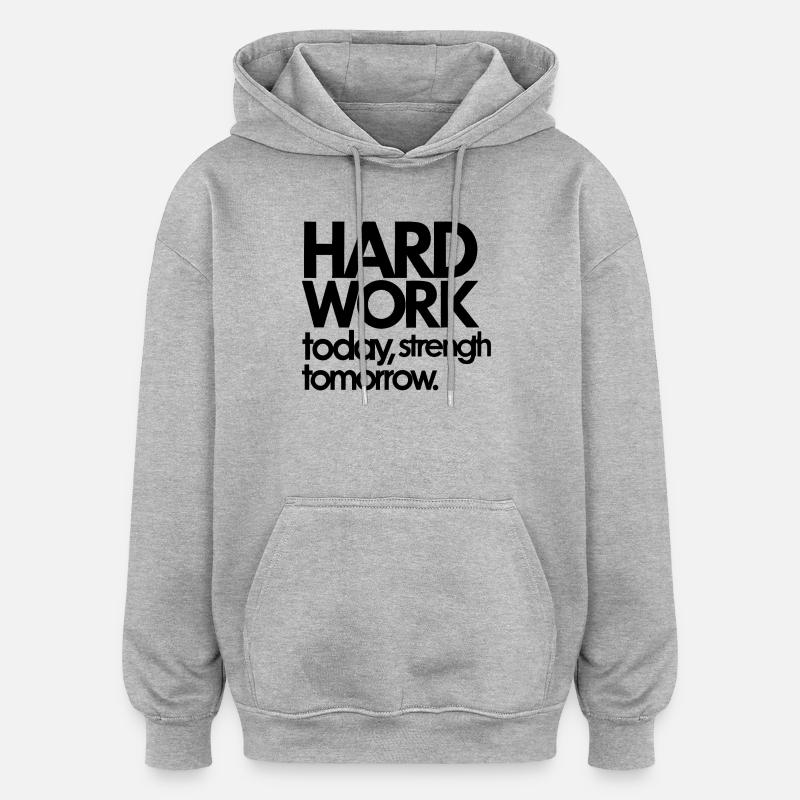 Abstraktes geometrisches Muster auf dunklem Hintergrund - Oversized Unisex Hoodie - Grau meliert