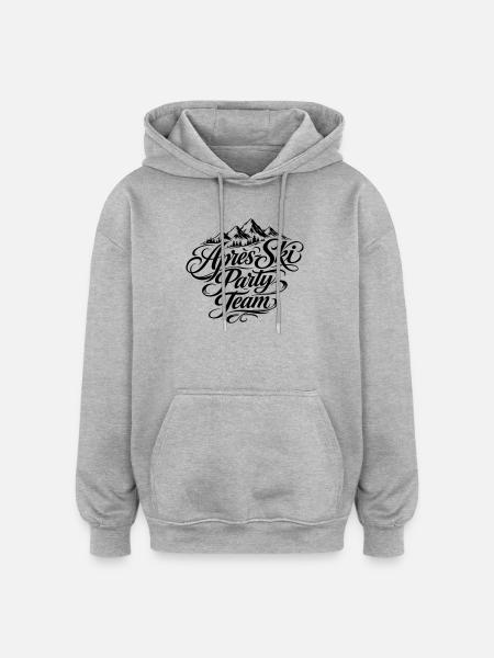 Après Ski Party Team Mountains - Oversized Unisex Hoodie - heather grey