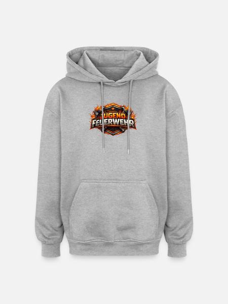 Youth Fire Brigade Fire Logo - Oversized Unisex Hoodie - heather grey