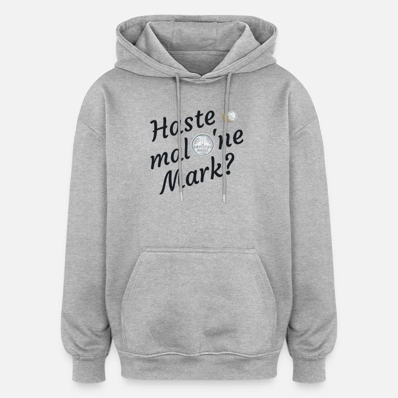 Haste mal eine Mark nostalgia - Sweat à capuche oversize unisexe - gris chiné