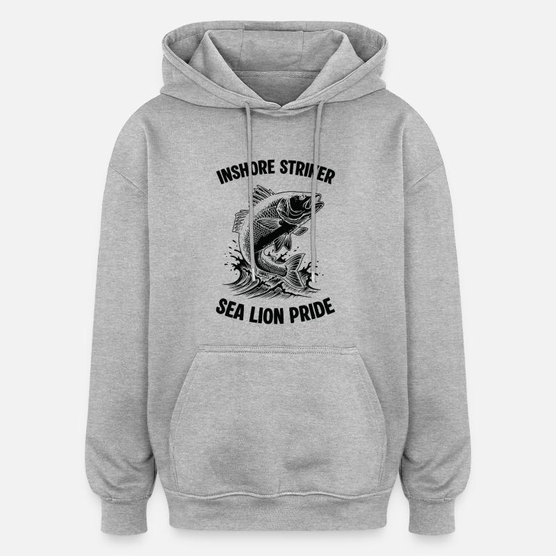 Pêche Mer Bar Sea Lion Pride - Sweat à capuche oversize unisexe - gris chiné