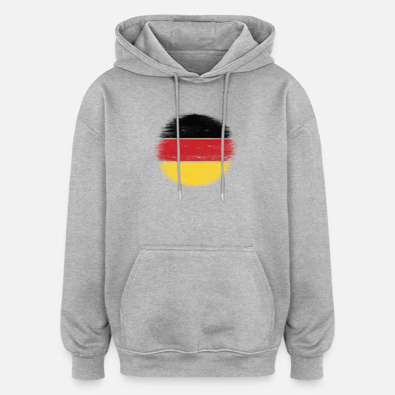 Drapeau de l’Allemagne - Sweat à capuche oversize unisexe - gris chiné