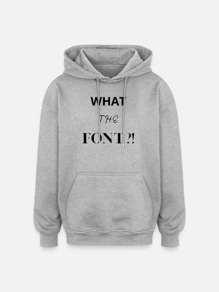 Was zum Teufel?! - Oversized Unisex Hoodie - Grau meliert