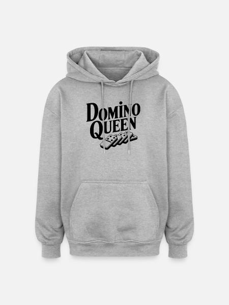 Domino Queen - Oversized Unisex Hoodie - heather grey