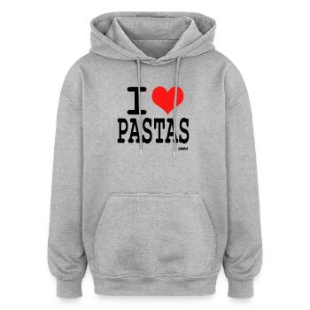 pastas - Oversized Unisex Hoodie - heather grey - Front - Noah (186cm)