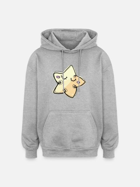 ASTERISK - Oversized Unisex Hoodie - heather grey