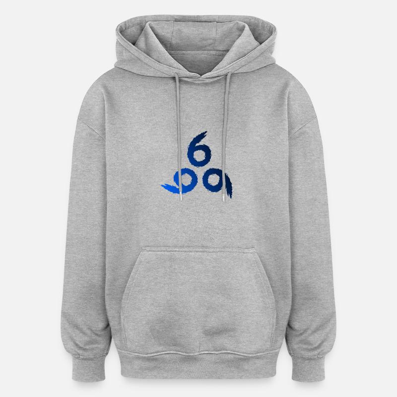 666 Satan symbol - devil - evil - Oversized Unisex Hoodie - heather grey