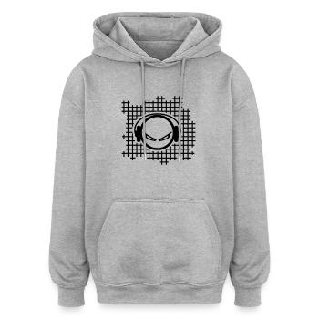 sound - Oversized Unisex Hoodie - Grau meliert - Vorne - Noah (186cm)