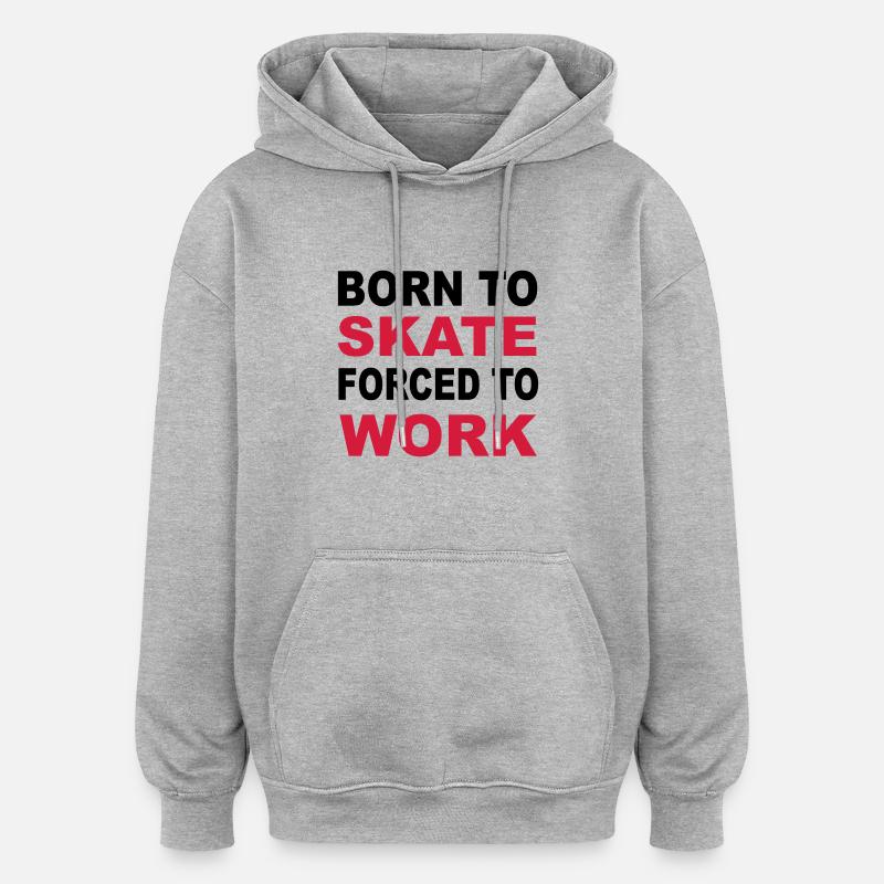 Skateboard - Oversized Unisex Hoodie - Grau meliert