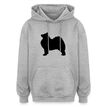 Samojede - Oversized Unisex Hoodie - Grau meliert - Vorne - Noah (186cm)