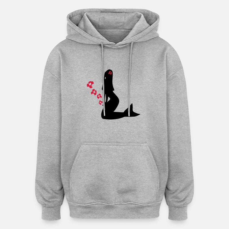 Seejungfrau - Oversized Unisex Hoodie - Grau meliert