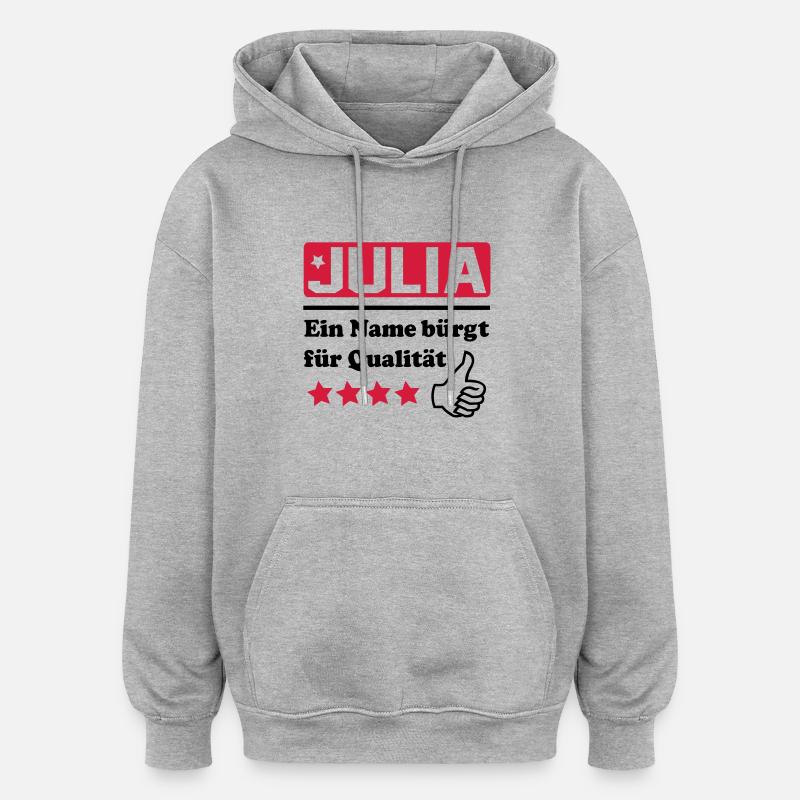 julie - Oversized unisex-hettegenser - gråmelert