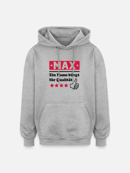 max - Oversized Unisex Hoodie - heather grey