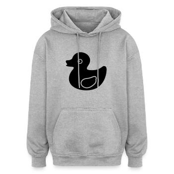 Gummi-Ente - Oversized Unisex Hoodie - Grau meliert - Vorne - Noah (186cm)