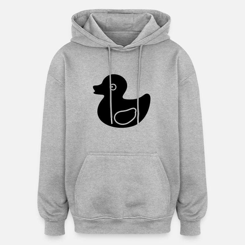 Rubber Duck - Sweat à capuche oversize unisexe - gris chiné
