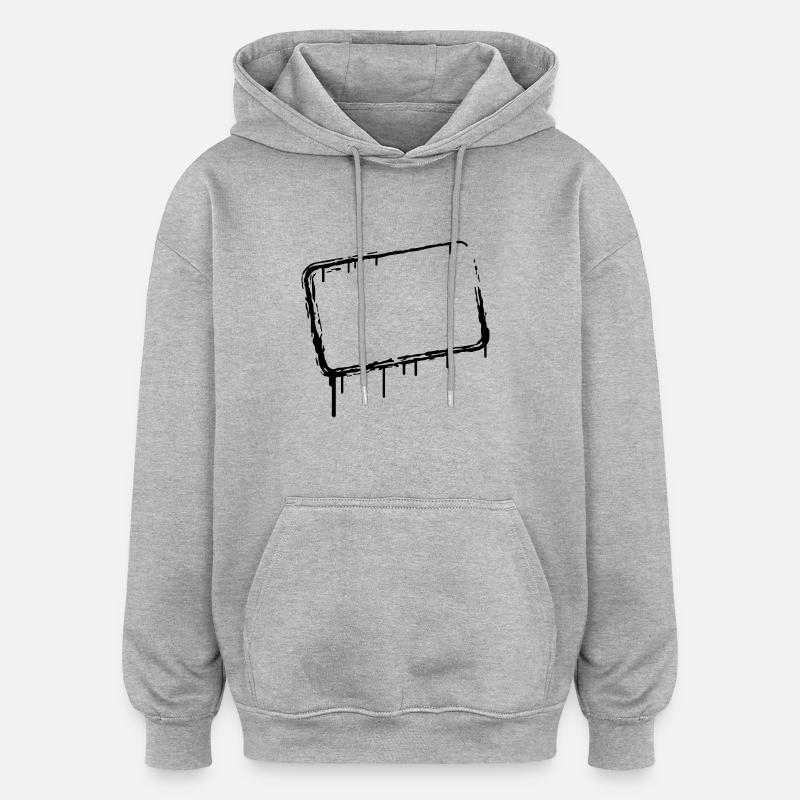 Graffiti frame - Oversized Unisex Hoodie - heather grey