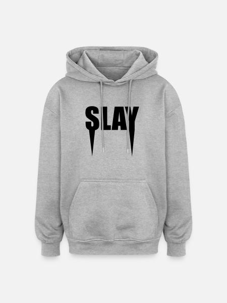 Slay - Oversized Unisex Hoodie - heather grey