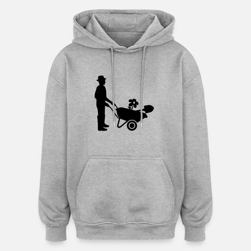 Gärtner - Oversized Unisex Hoodie - Grau meliert