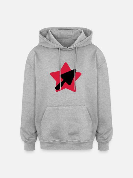Maçon / Maçonnerie / Construction / Chantier - Sweat à capuche oversize unisexe - gris chiné