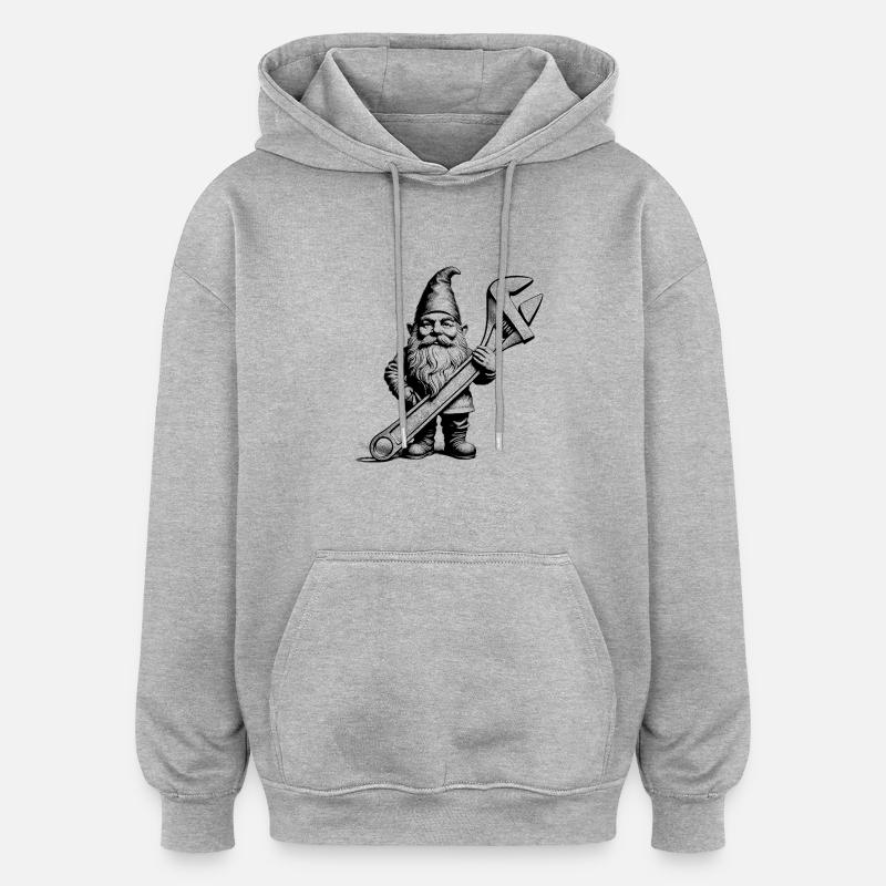 Nain - Sweat à capuche oversize unisexe - gris chiné