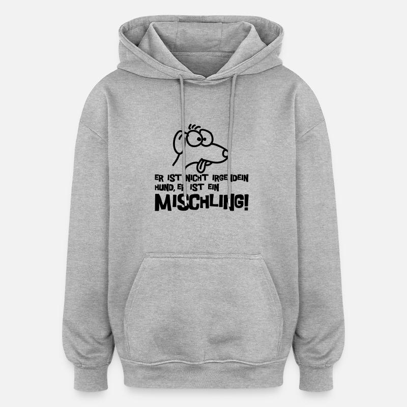 Mongrel - Oversized Unisex Hoodie - heather grey