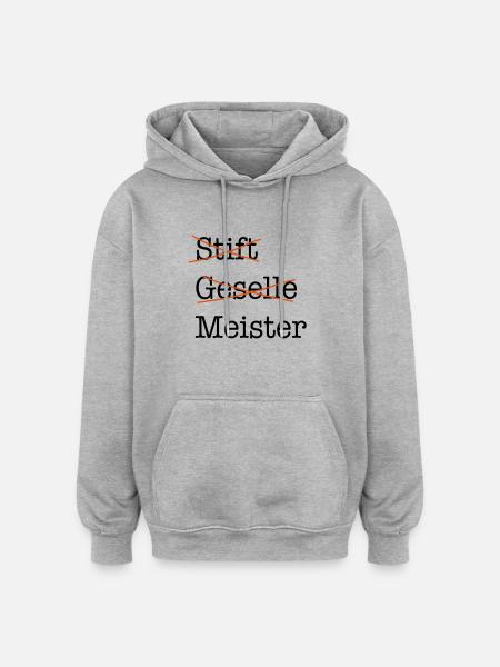 Meister - Oversized Unisex Hoodie - Grau meliert