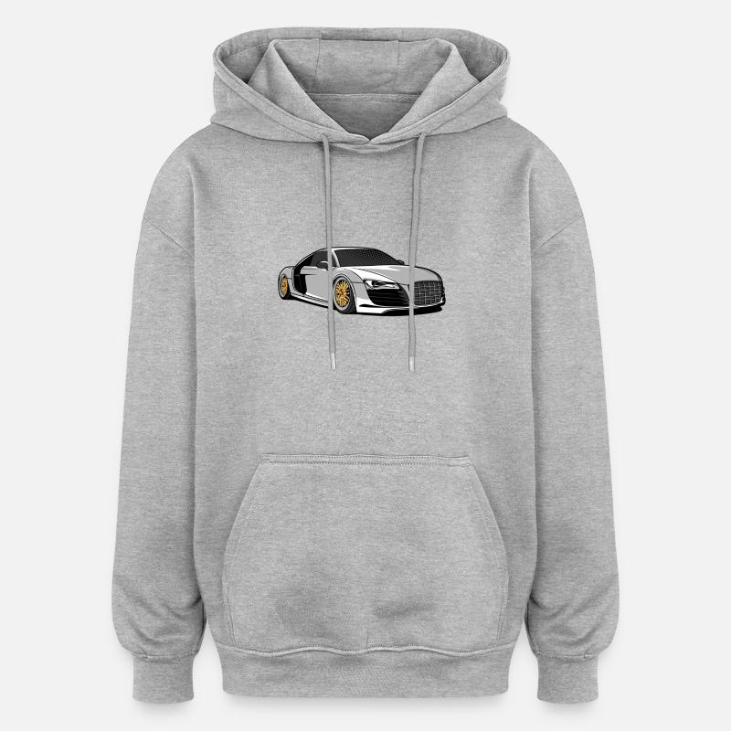 Low Racing Carr - Sweat à capuche oversize unisexe - gris chiné