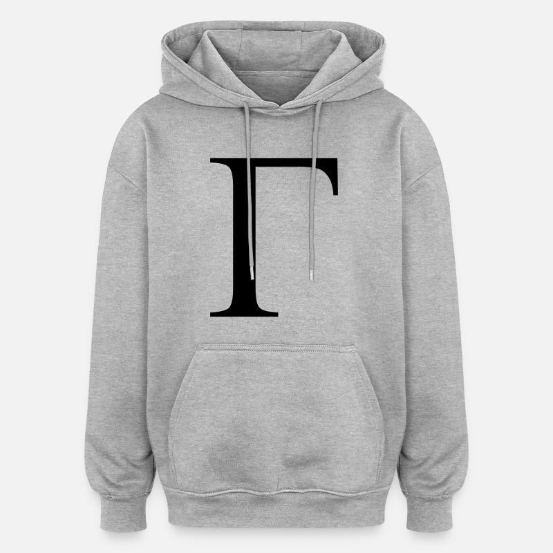 gamma greek - Sweat à capuche oversize unisexe - gris chiné