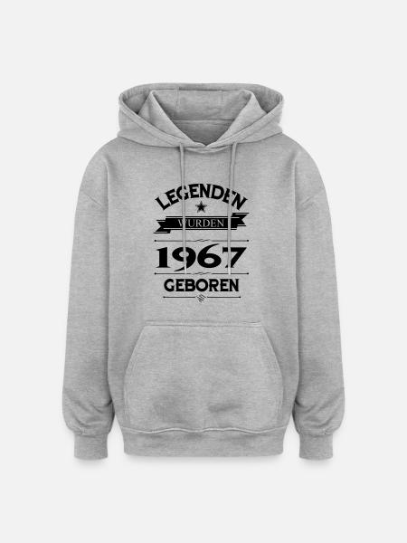 1967 - Oversized Unisex Hoodie - Grau meliert