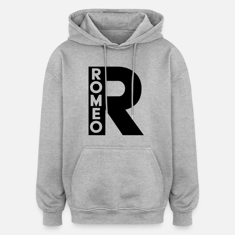 OTAN R - Sweat à capuche oversize unisexe - gris chiné