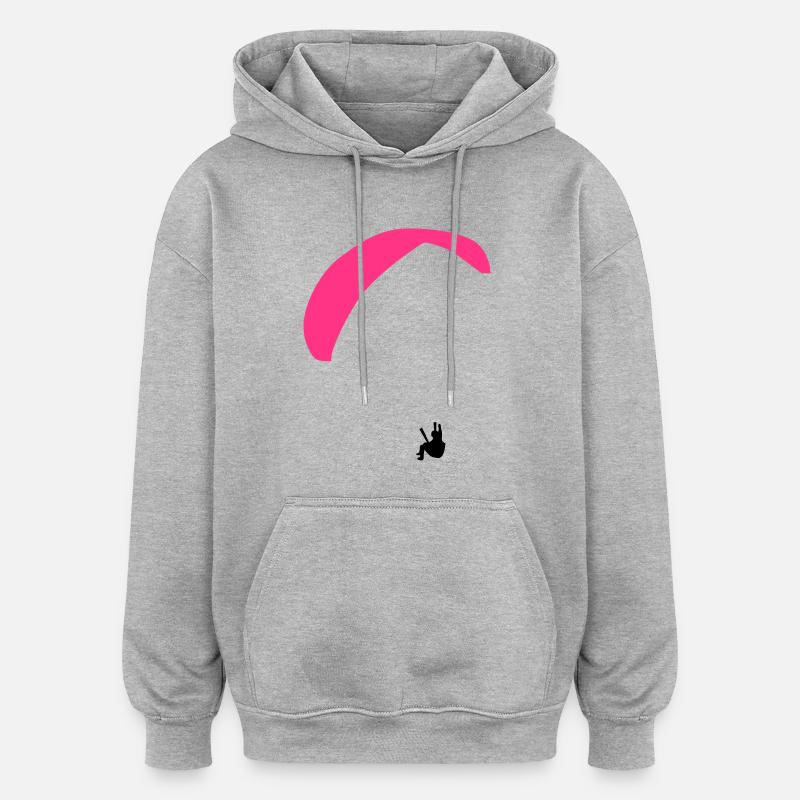 paragliding - Sweat à capuche oversize unisexe - gris chiné