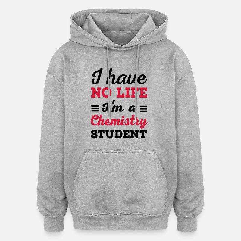 Chemie - Oversized Unisex Hoodie - Grau meliert