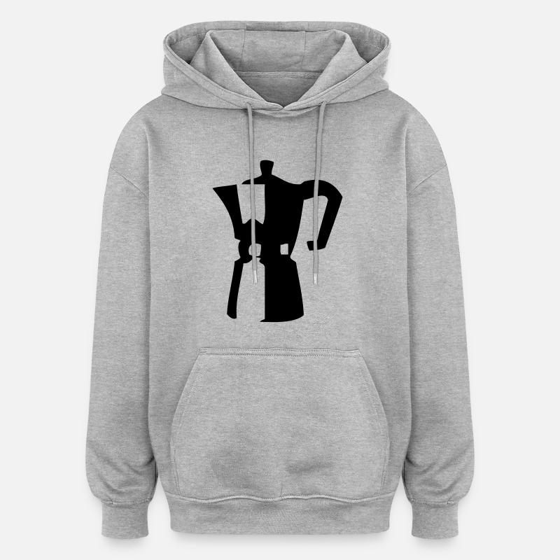 espresso - Oversized Unisex Hoodie - Grau meliert