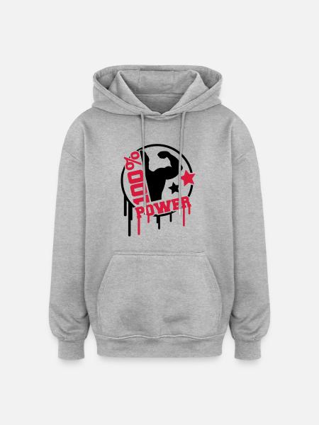 power_100_splat_co2 - Oversized Unisex Hoodie - heather grey