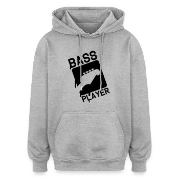 bass_player__f1 - Oversized Unisex Hoodie - Grau meliert - Vorne - Noah (186cm)