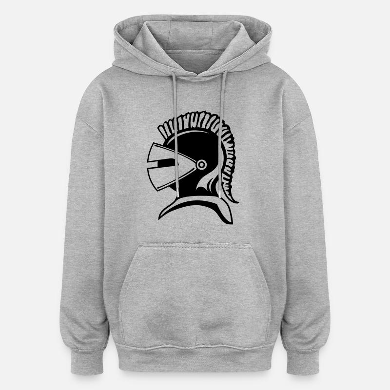 Chevalier - Sweat à capuche oversize unisexe - gris chiné