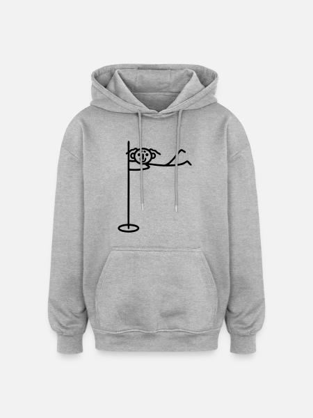 Frau Pole dance - Oversized Unisex Hoodie - Grau meliert