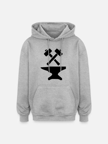 Blacksmith tools - Oversized Unisex Hoodie - heather grey