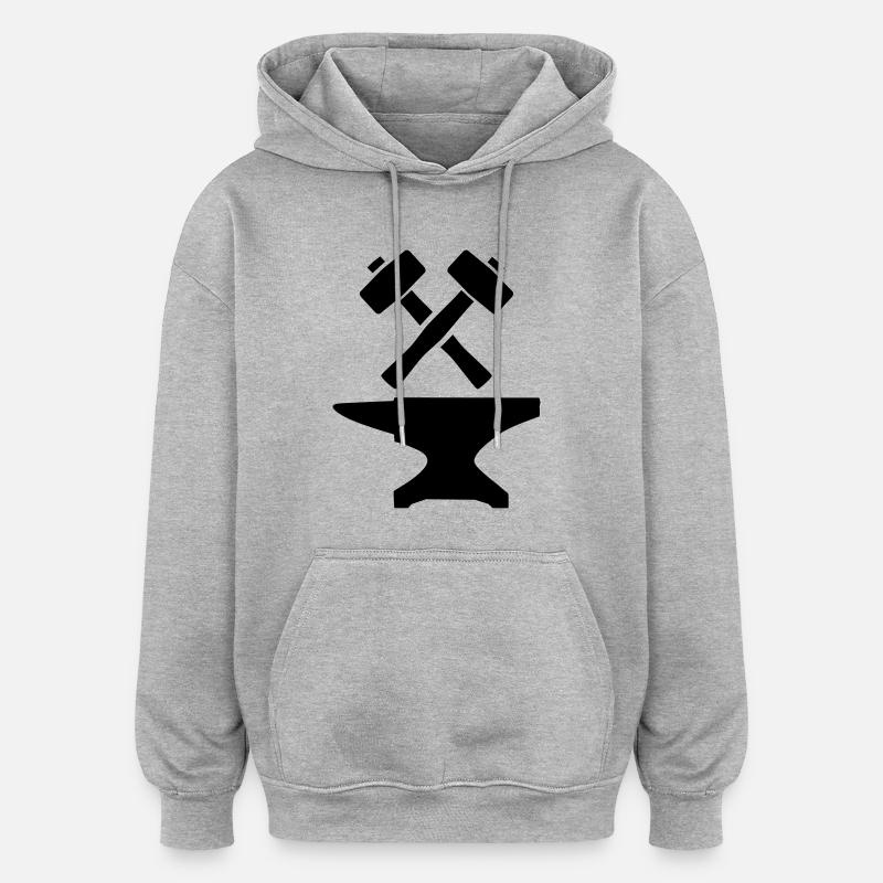 Blacksmith tools - Oversized Unisex Hoodie - heather grey