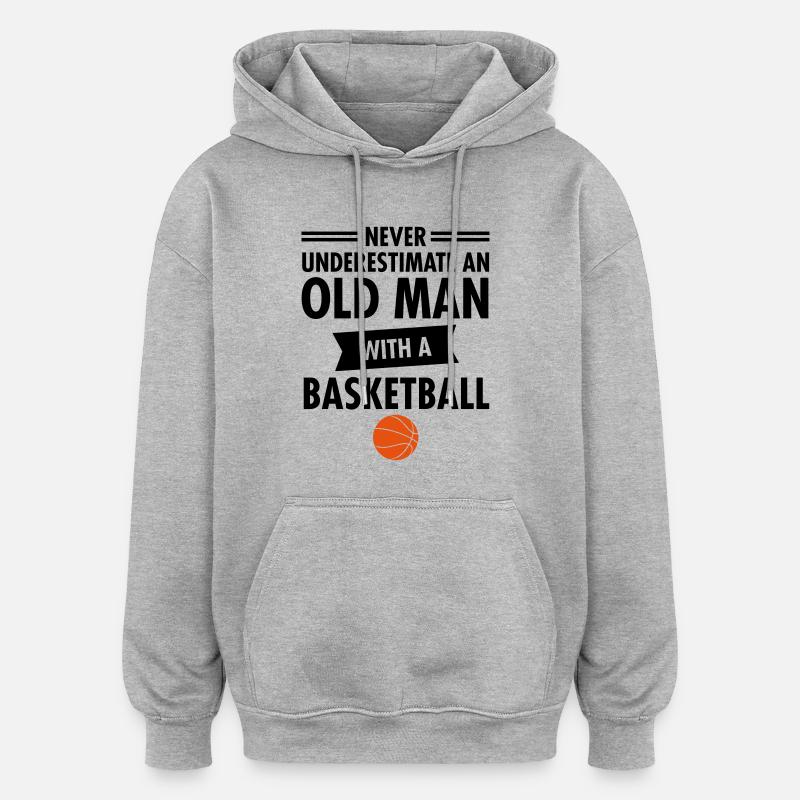 Old Man - Basketball - Sweat à capuche oversize unisexe - gris chiné