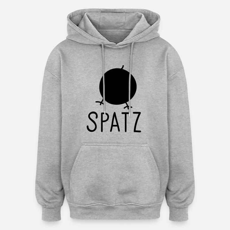 Spatz - Oversized Unisex Hoodie - Grau meliert