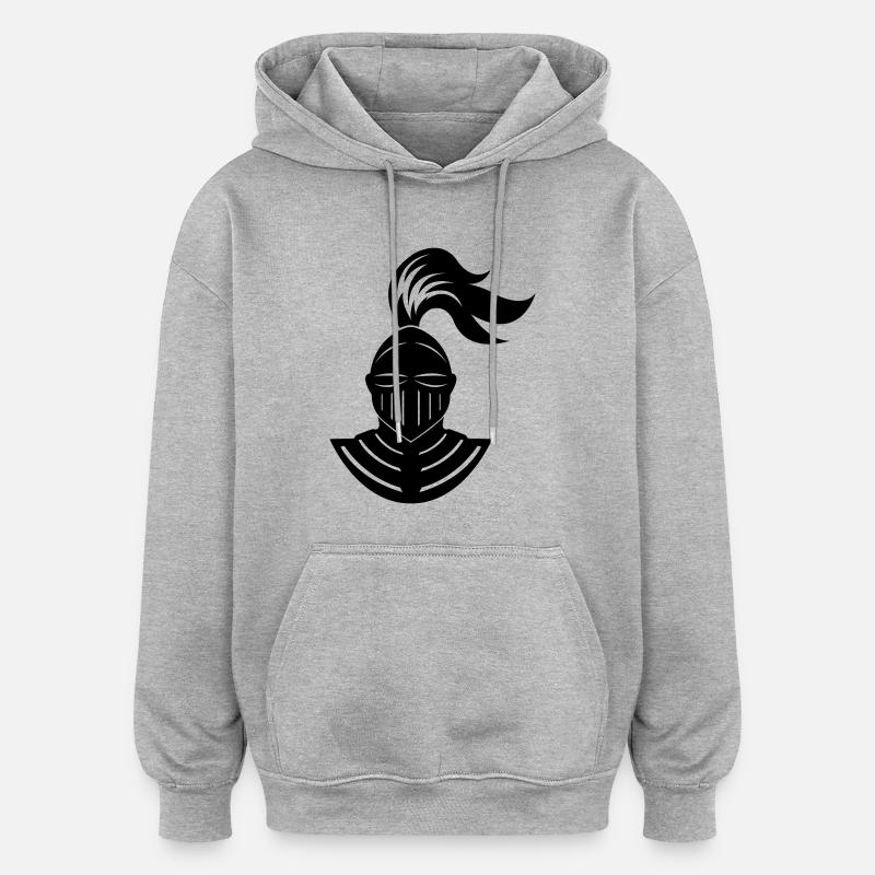 dark_knight_01 - Sweat à capuche oversize unisexe - gris chiné