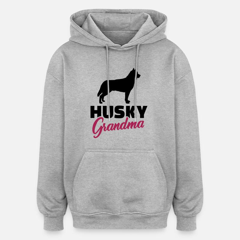 Husky - Sweat à capuche oversize unisexe - gris chiné