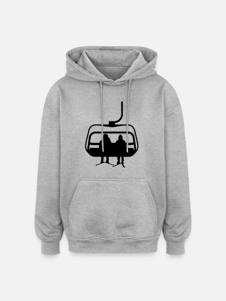 ski - Oversized Unisex Hoodie - heather grey