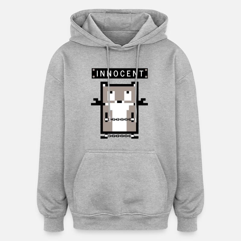 Gefängnishamster - Oversized Unisex Hoodie - Grau meliert