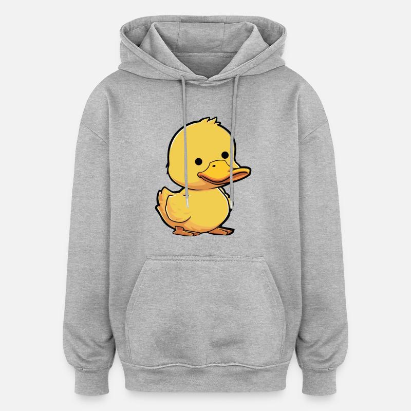 ente comic duck - Oversized Unisex Hoodie - Grau meliert
