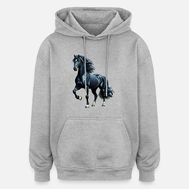 Beauté noire - Sweat à capuche oversize unisexe - gris chiné